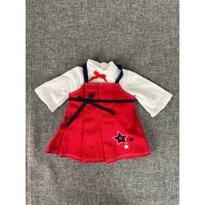 Bitty Baby Dress Bitty Twins Red an Blue For 2 American Set White Shirt For Girl